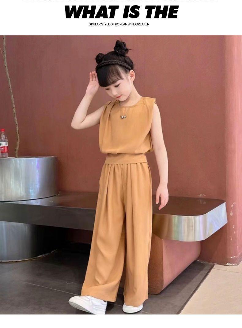 Product Introduction of Bộ Đồ Voan Mùa Hè Cho Bé Gái, Phong Cách Phương Tây Mới, Dành Cho Trẻ Em Trung Bình Và Lớn, Chất Liệu Lụa Lạnh Buộc Dây, Bộ Mỏng Thường Ngày, Năm 2024 10