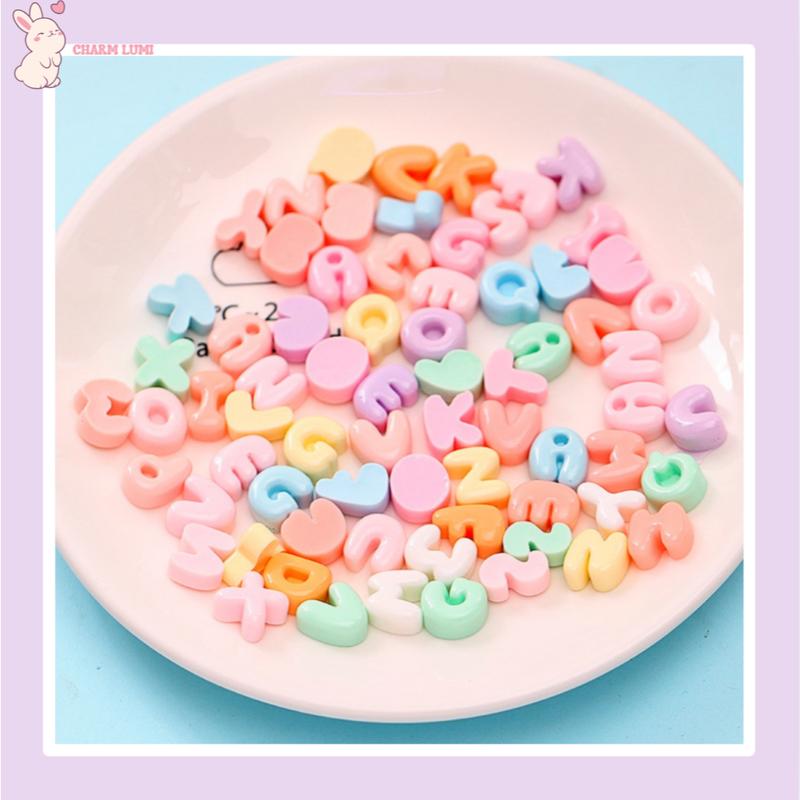 Charm Chữ Đục Mini Trang Trí Tiểu Cảnh,Handmade Ốp Lưng,Bình Nước,Nón Bảo Hiểm,KẹpTóc 1 cái -Charm Lumi