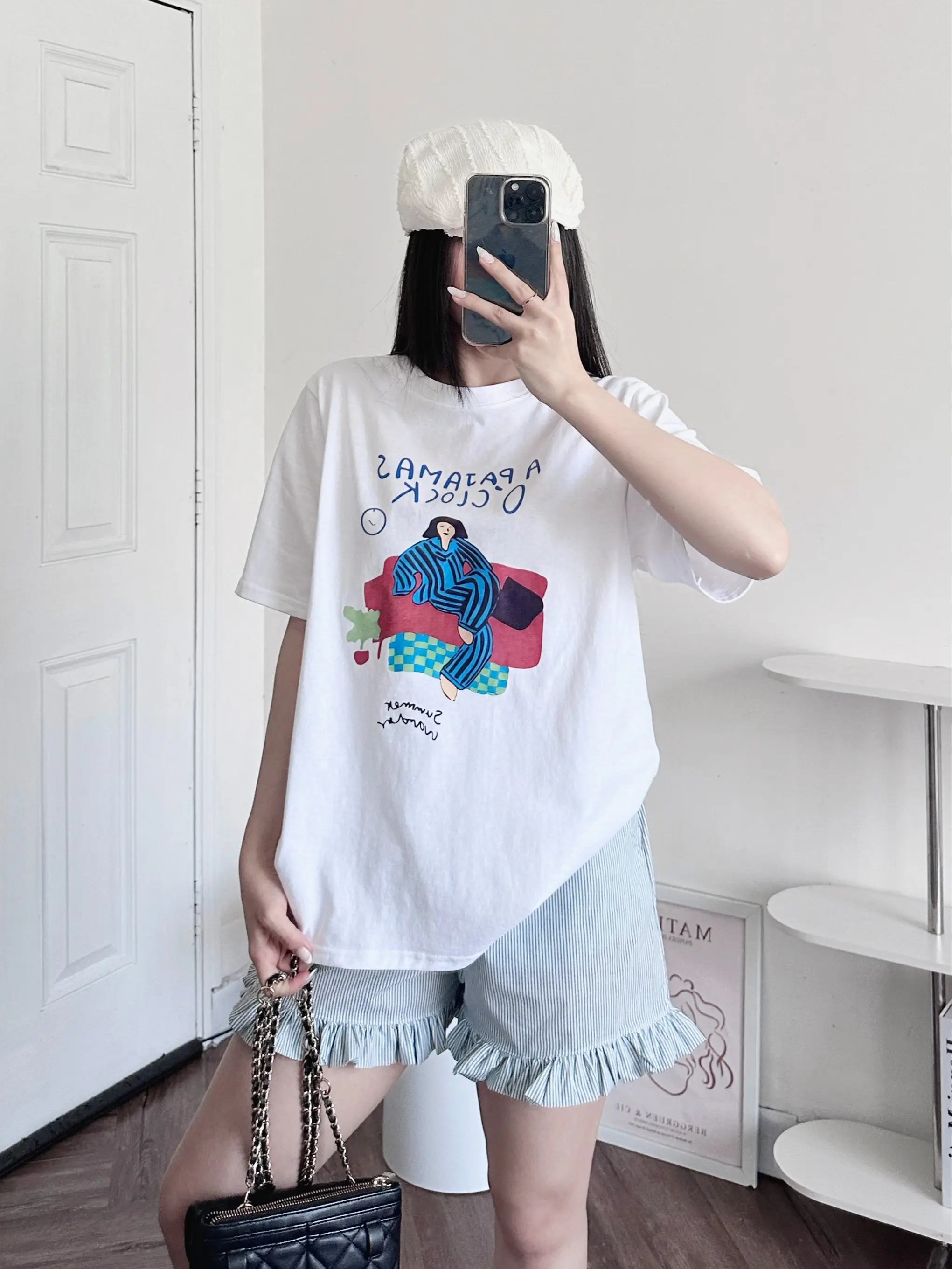 Set Đồ Nữ Áo Thun Cotton, Quần Đùi Diện Tết Thời Trang Menina