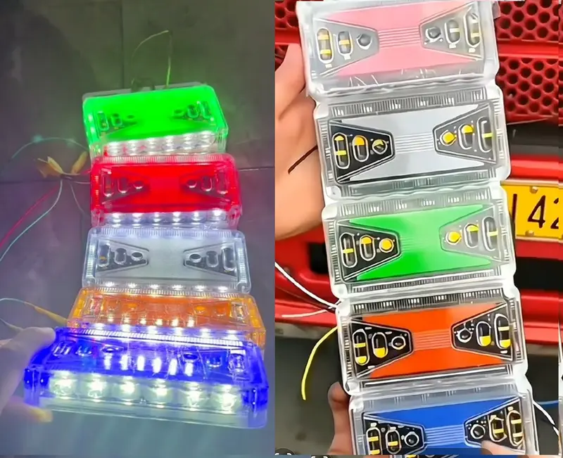Đèn sườn xe tải soi lốp led hông chớp nháy điện 12V 24V 0