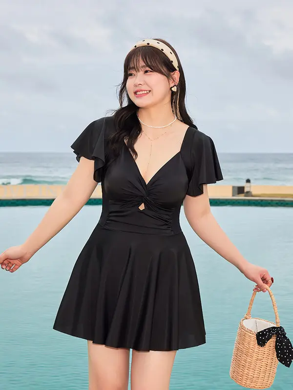 Bikini đi biển bigsize Tuvada, đồ bơi nữ 1 mảnh co giãn tốt, che bụng có đệm mút - BBS113 5