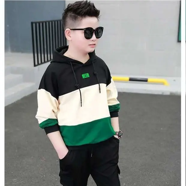 Bộ quần áo thu đông trẻ em dành cho bé trai 14-45kg mẫu BA MÀU. Chất liệu nỉ ấm áp. 3