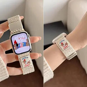 Kompatibel dengan Apple S10 Watch iWatch 11 Strap Dachshund Apple Watch 9 Magnetic Nylon Woven Sports