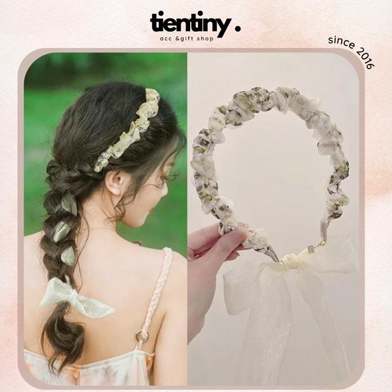 Bờm cài tóc lụa thắt nơ pháp phong cách nàng thơ đi biển sang trọng  Voi Nam