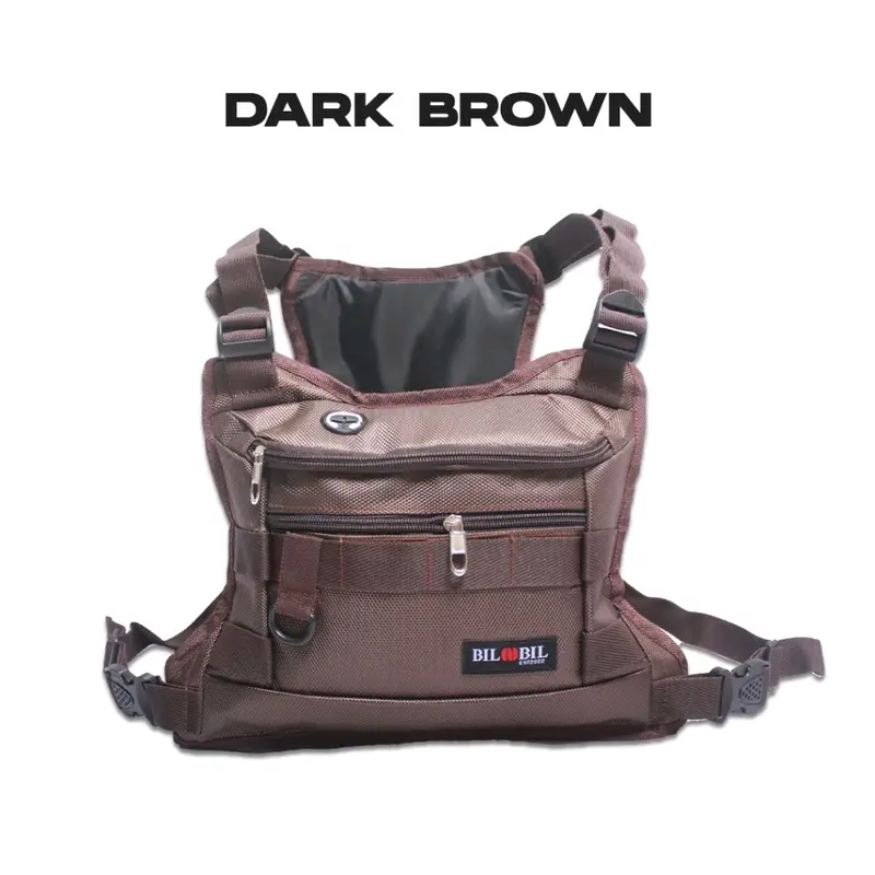 Tas dada Cowo terbaru chest Bag Chest Rig Bag Multifungsi Tas dada murah rompi biker motor tracking sunmori Tactical tas dada army Pria Kulit 3