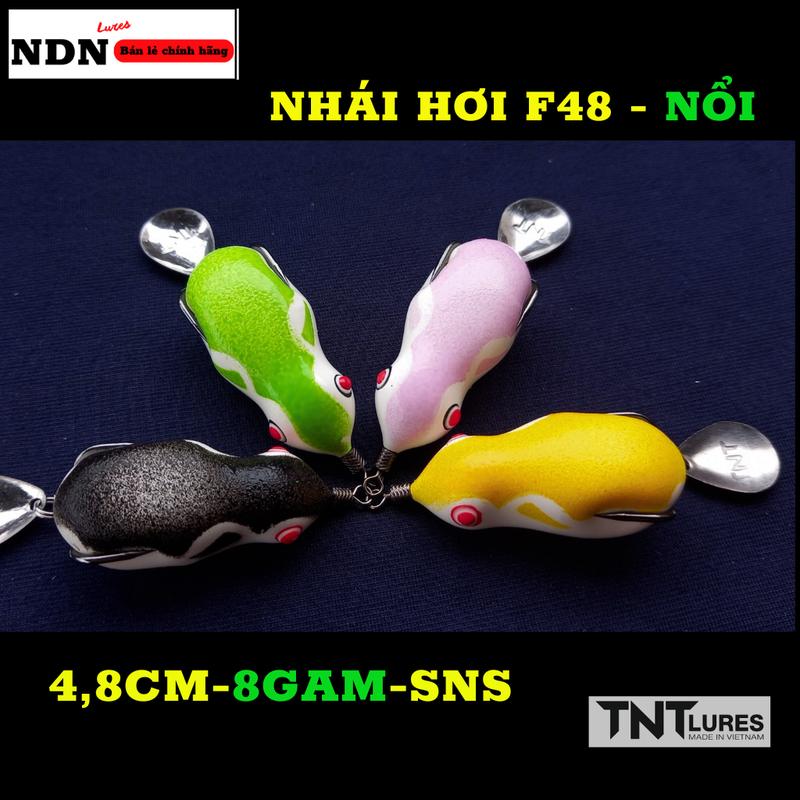  Mồi lure NHÁI HƠI F48 TNT Lure lưỡi SNS nặng 8G action NỔI Đi Câu Fishing Bắt Cá Câu Cá Fish 