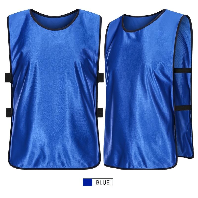 Product Introduction of 12-Pack Adult Sports Training Vests, Crew Neck Polyester Football Team Uniforms, All-Season Knit Fabric Activity Tops with Lace-Up Detail, Regular Fit Solid Color Teamwear 15
