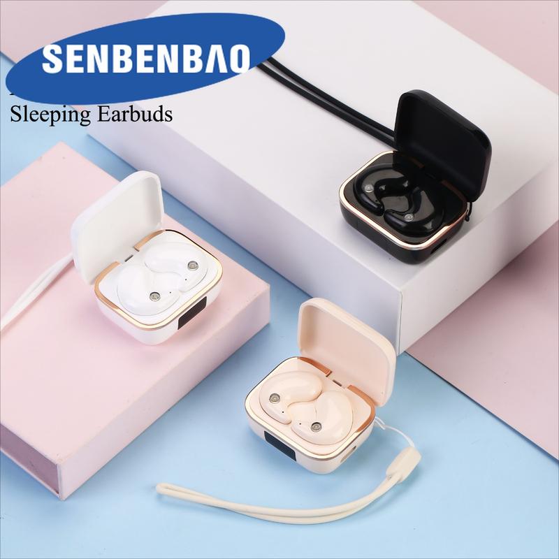 Tai Nghe Nhét Tai Nghe Không Dây, SENBENBAO X55PRO, TWS, Tai Nghe Ngủ, Tặng Kèm Miếng Dán Hoạt Hình Và Tay Áo Ngón Tay, Bao Gồm Dây Đeo, Tương Thích Với Mọi Thiết Bị Di Động Thông Minh, Có Mic, Chống Nước Kem