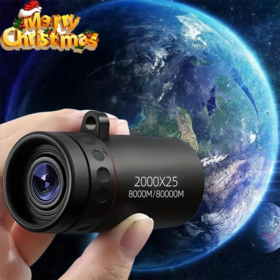 Portable High Power Monocular Telescope, 2000x25 HD Zoom Telescope, Suitable for Outdoor Camping Hiking Concerts, Camping Gadgets 2024, Birthday Gifts, Christmas Gifts