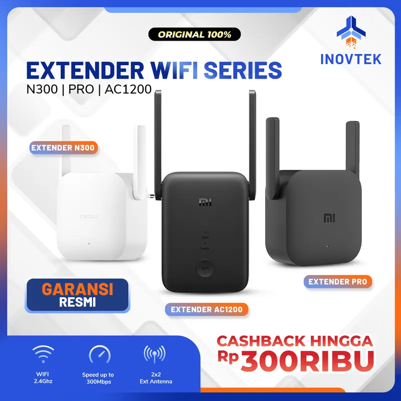 Xiaomi Mi Wi-Fi Range Extender Repeater PRO / AC1200 - Garansi Resmi