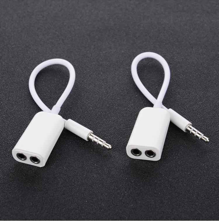 Product Introduction of White/Black 3.5mm One in Two Couples Audio Line Earbud Headset Headphone Earphone Splitter for Tablet Phone 6 5S 4S 14