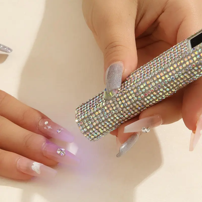 Portable UV LED Nail Lamp, Rechargeable Nail Art Light, Mini Nail Dryer Lamp, Professional Nail Art Tool for Women & Girls 4