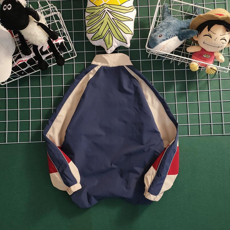 Product Introduction of Spring and Autumn Retro Color Matching Menswear Baseball Uniform Korean Style Loose Casual Couple Jacket Men and Women Fashion Brand All-Match Womenswear Lapel Outerwear Harajuku Style New Outdoor Comfort Mountaineering  Jacket 11
