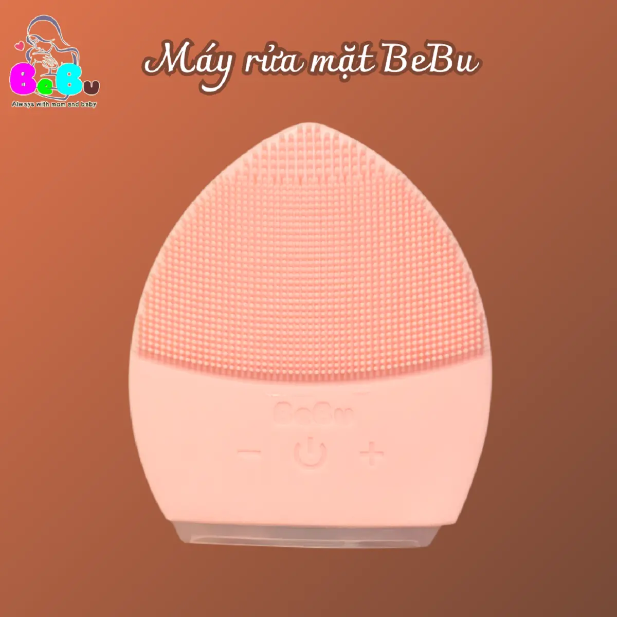 BEBU Máy rửa mặt BEBU Silicon Cao cấp rung sóng âm, rửa và massage da mặt (2 màu)