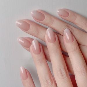 30枚セット グラデーションショートオーバルフェイクネイル、ネイルファイル＆プレスオンジェル付き、サロン品質のネイルに最適なマニキュアアクセサリー