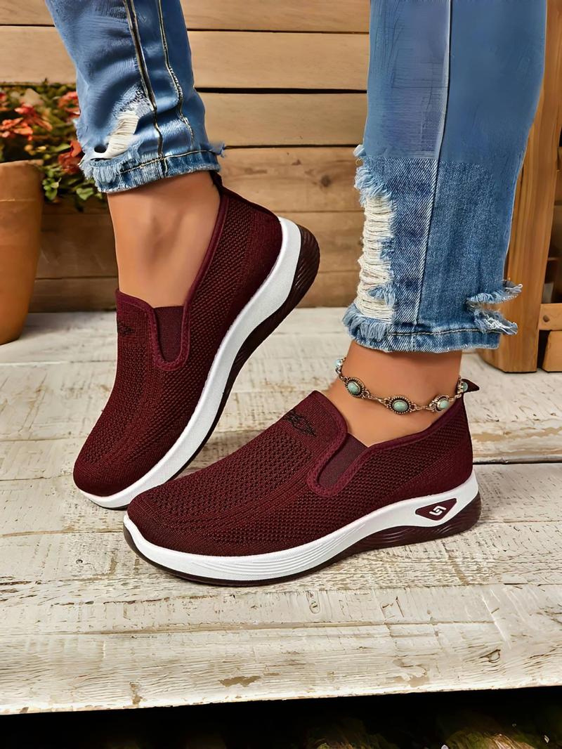 Product Introduction of Women's Mesh Breathable Lightweight Slip on Shoes, Casual Comfortable Low Top Shoes, All-match Commuter Shoes for Work & Daily Wear 13