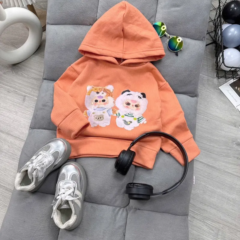 Combo 3 áo nỉ mũ hoodie in hình hót (M1) bé trai,bé gái chất nỉ ngoại lót bông dày vừa,mềm mịn sịn phù hợp thời tiết xuân,thu, đông.Qc cao cấp 4