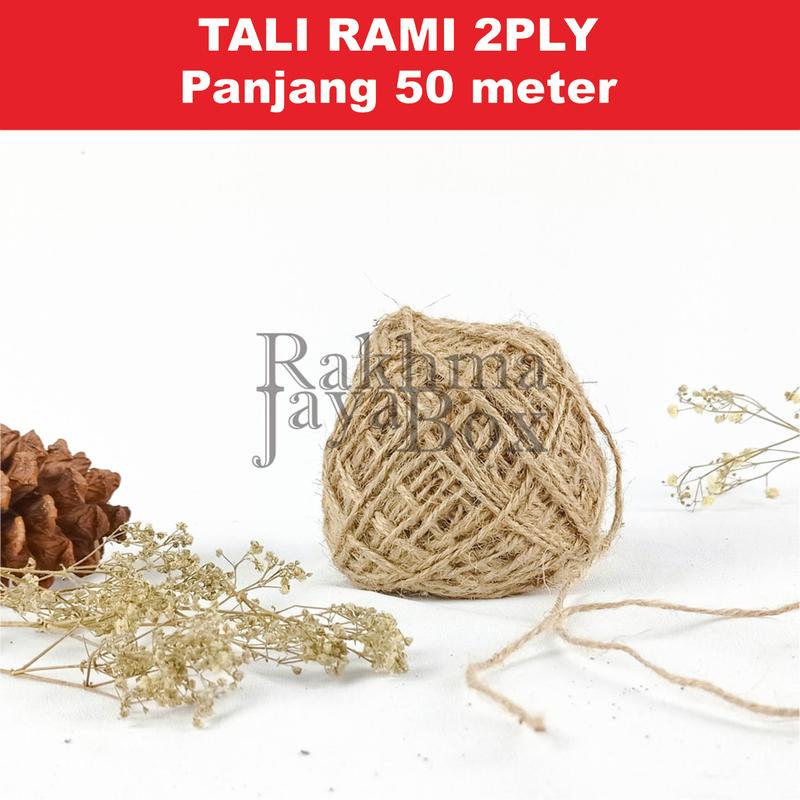 TALI RAMI ATAU TALI GONI  2 PLY PANJANG 50 METER 0