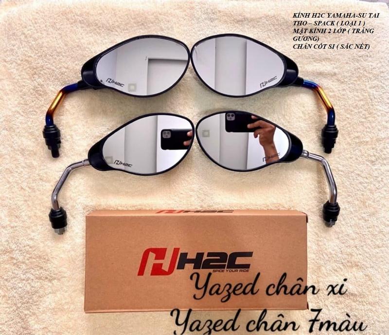  Gương chiếu hậu CRG H2C Kiểu Suzuki và Yaz gắn chân kính xi inox và titan cho xe máy Phụ Kiện Phụ Tùng 