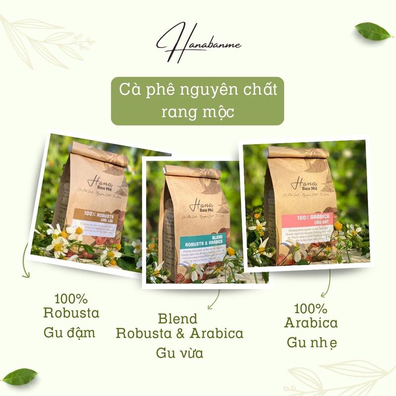 Combo 3 dòng cà phê rang xay nguyên chất Robusta Blend Arabica