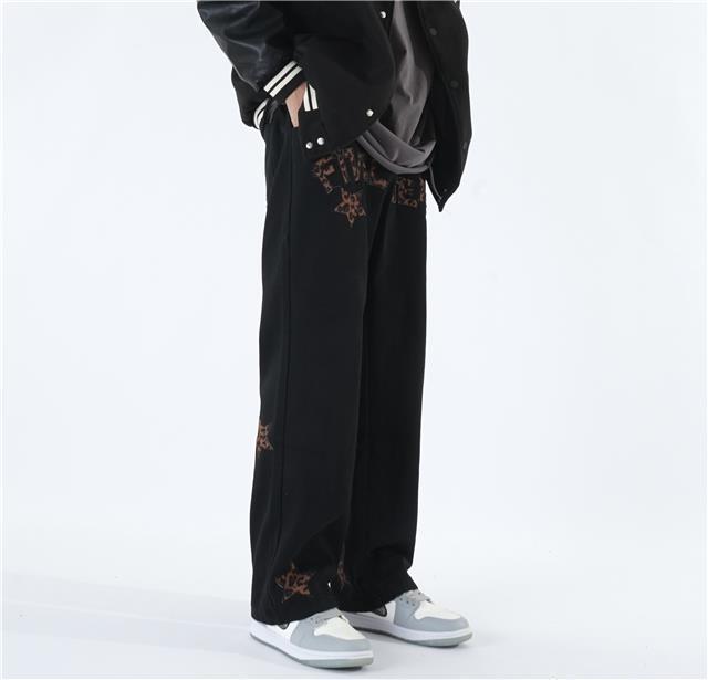 Product Introduction of Quần Dài Nam Maillard Thể Thao, Thương Hiệu Thời Trang Đường Phố Cao Cấp Mỹ, In Chữ, Phong Cách Hip Hop, Ống Rộng, Dáng Suông, Ống Đứng, Bộ Sưu Tập Xuân / Hè 2024 Menswear Lưng Cao Pants 16