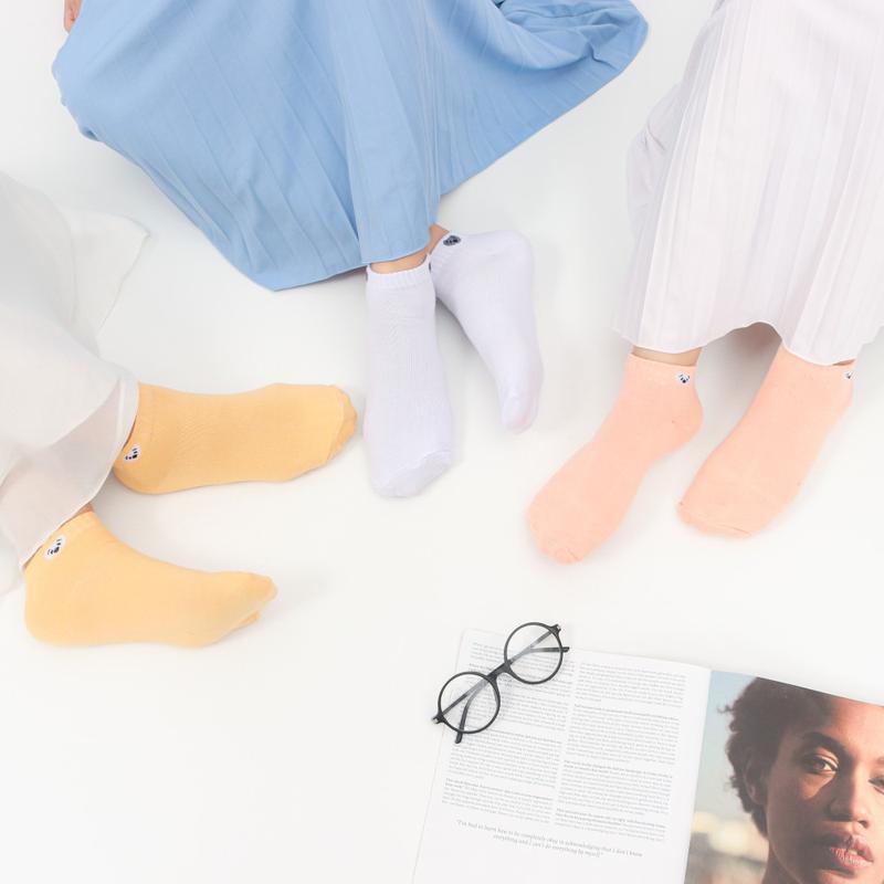 Product Introduction of LUSINAN Kaus kaki dewasa pendek Matakaki Panda kaos kaki ankle cute wanita remaja dewasa Katun Putih dan banyak warna Nyaman Hitam Coklat dan banyak warna 3