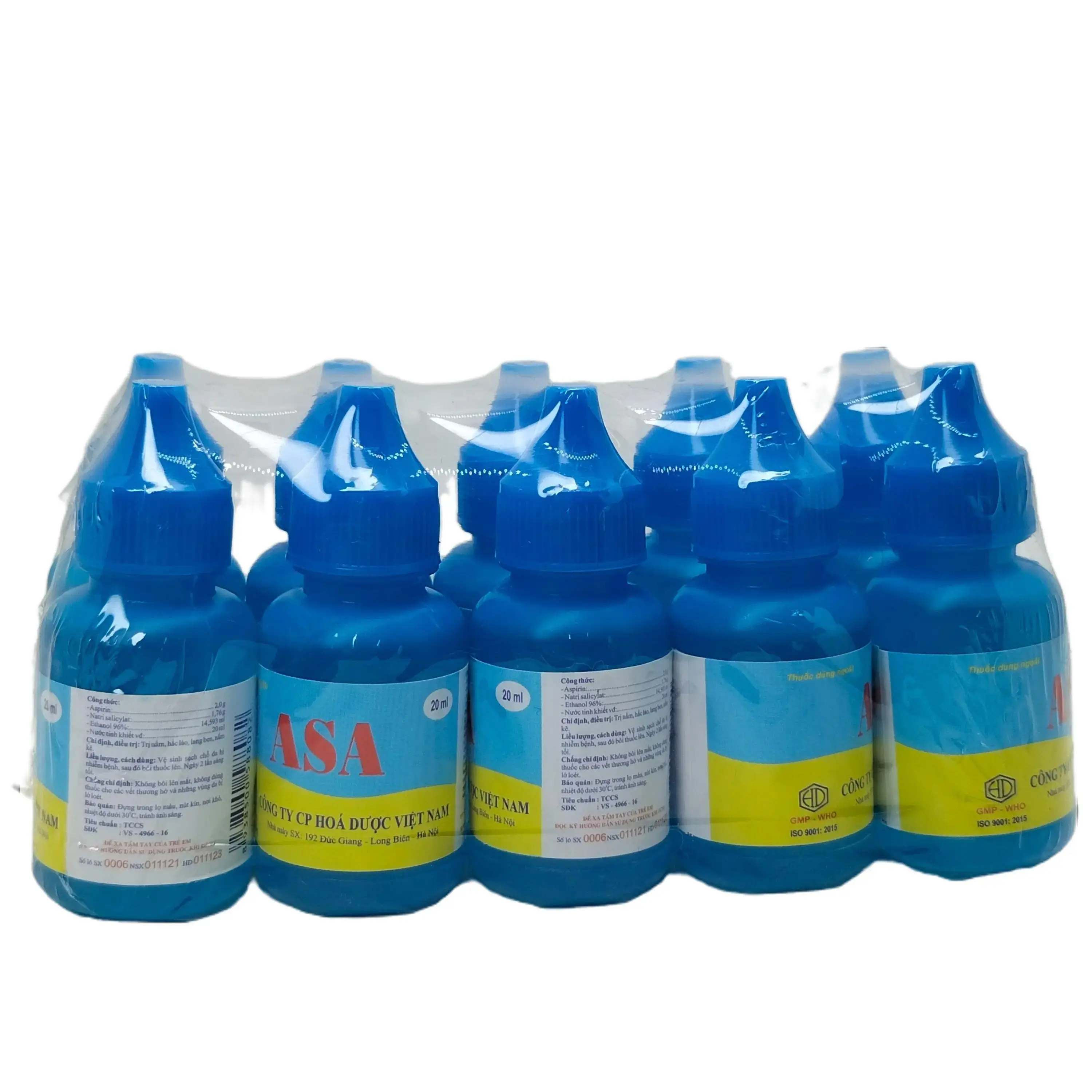 Dung dịch dùng ngoài ASA Hóa Dược dùng cho nấm, hắc lào, lang ben COMBO 10 lọ (20ml)