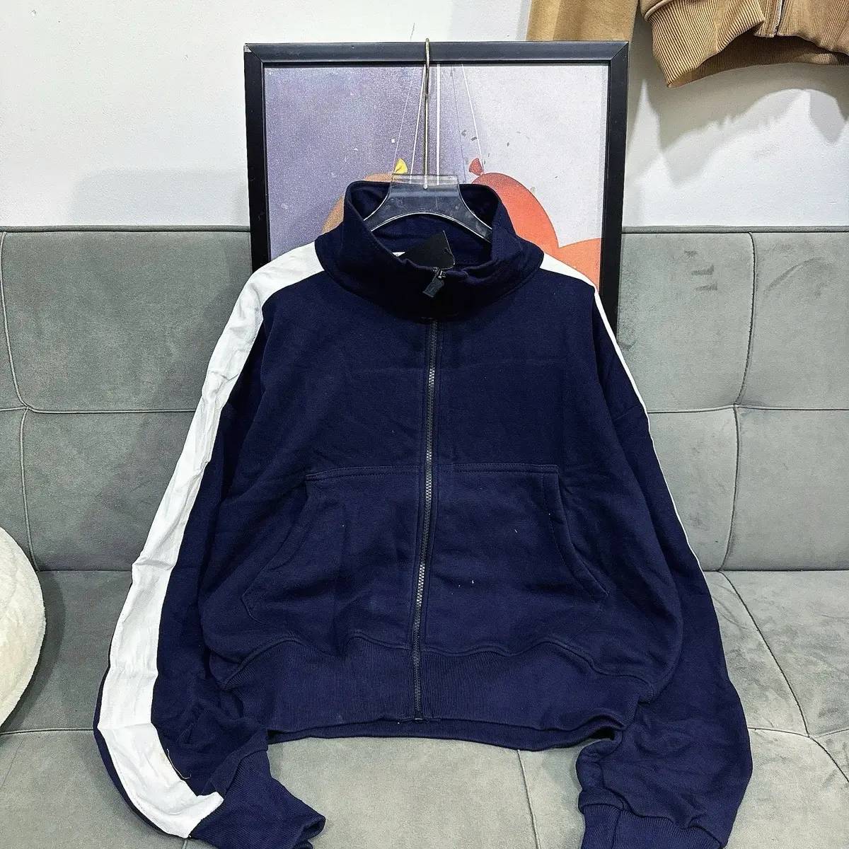 Áo Women Khoác nỉ xốp cổ trụ tay sọc mới hót Top nữ Freeesize từ 40kg-65kg ( hàng 4 túi) Jacket