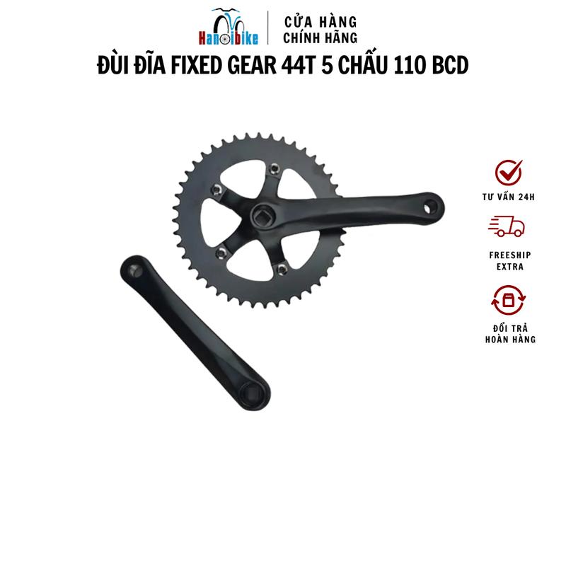 Đùi đĩa xe đạp Fixed Gear 1 tầng 44T 5 chấu 110 BCD Nhôm Sport Gắn Xe đạp