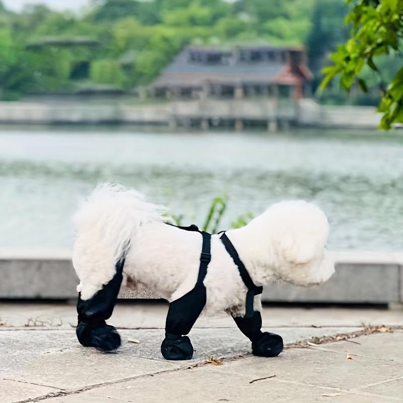 Waterproof Dog Shoes Adjustable Outdoor Walking Non-Slip Soft Dog Boots Bulldog Paw Protection Rainy Day Pet Breathable Shoes kitten 2