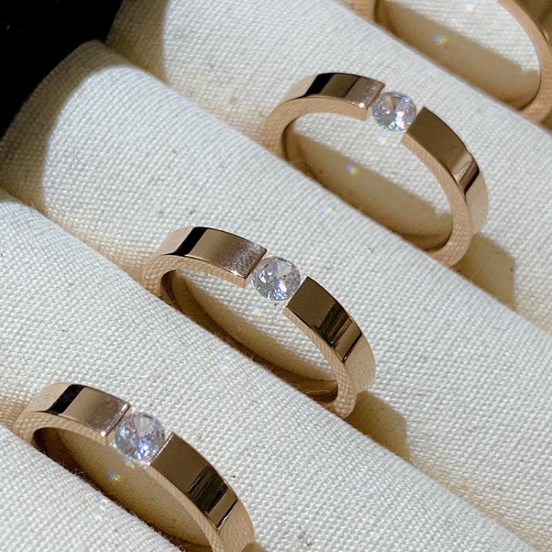 Product Introduction of Nhẫn Thép Titan Zircon, Đơn, Dành Cho Nữ, Thiết Kế Độc Đáo Phong Cách Sang Trọng Giá Cả Phải Chăng, Cảm Giác Cao Cấp, Nhẫn Đuôi, Nhẫn Thực Phẩm 13
