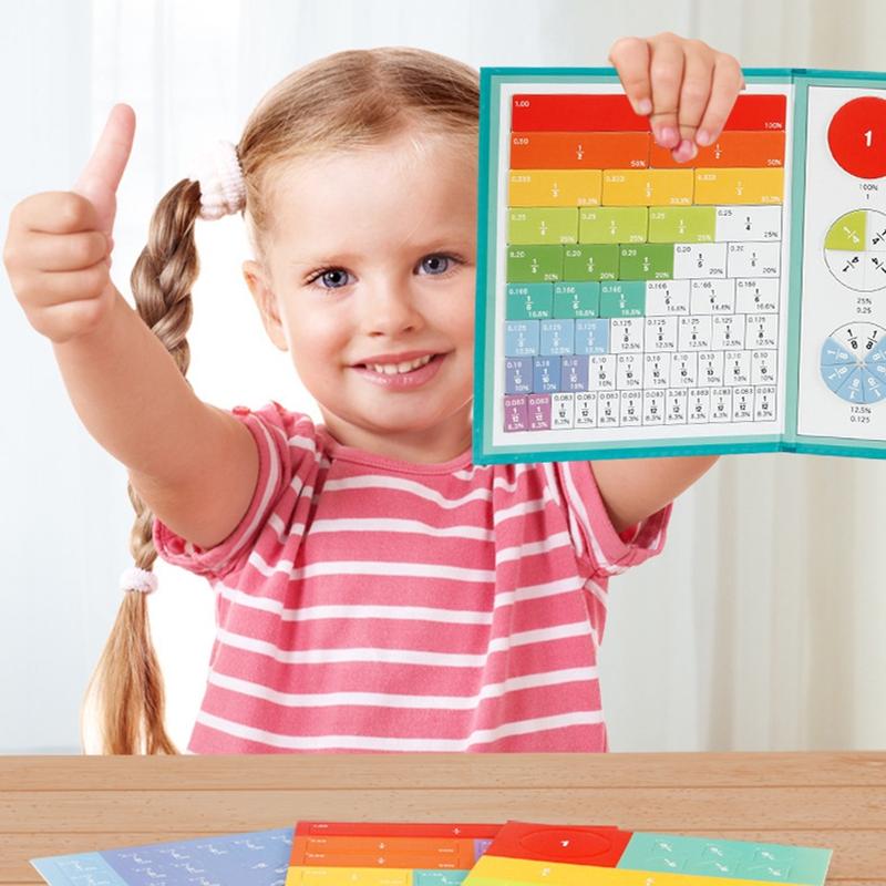 Mainan Anak Alat Magnetic Fraction Disk Belajar Matematika Pecahan Magnetic Travel Game 6