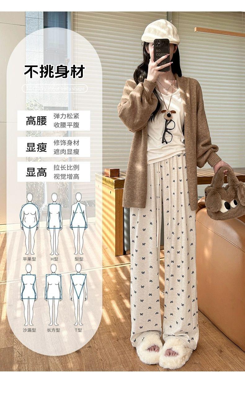 Product Introduction of Quần Yamamoto, Thiết Kế Nơ, Dành Cho Nữ, Bộ Sưu Tập Mùa Xuân Và Mùa Thu, Hàng Mới Về Năm 2024, Màu Be Và Màu Mơ, Quần Gạo Nếp Dệt Kim, Hiệu Ứng Xếp Ly Cạp Cao, Quần Ống Đứng 10