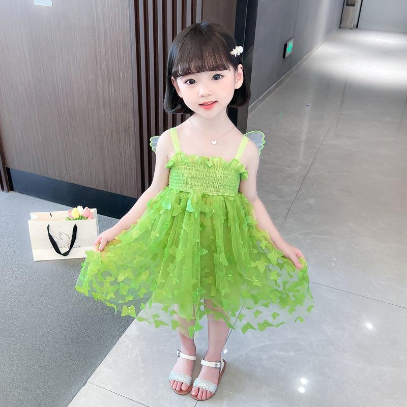 Product Introduction of Pakaian Musim Panas untuk Kanak-kanak Perempuan, Ketibaan Baru 2023, Gaya Korea dan Gaya Barat, Pakaian Musim Panas Kanak-kanak, Pakaian Puteri Sayap Gadis Kecil, Fesyen 1