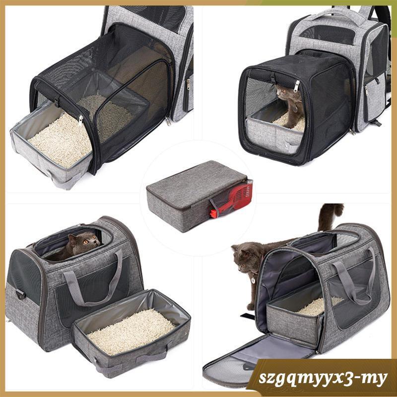 Product Introduction of Folded Cat Toilet, with Dipper Waterproof Oxford Cloth with Handle Urinal Seat Potty Pet for Travel Outdoor Kitty Kitten 0