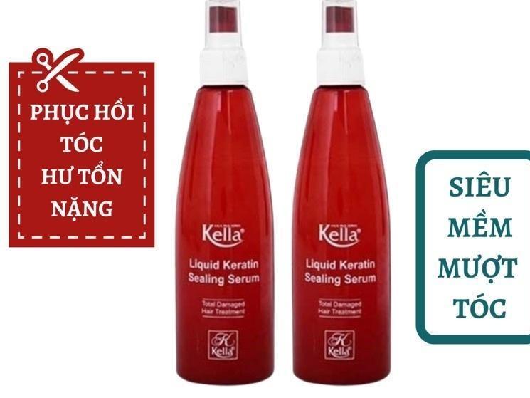 Xịt dưỡng tóc kella keratin phục hồi tóc hư tổn 250ml