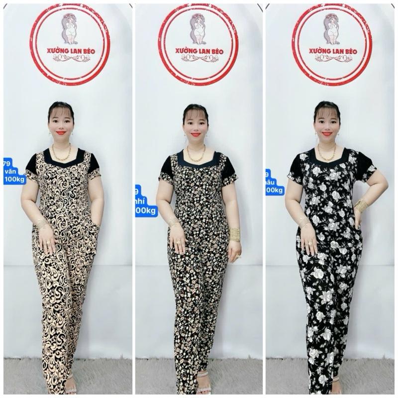 Mã 79 Bộ Thun Thái Vải Mềm Mịn Mát Co Giãn 4 Chiều Mặc Thoải Mái Cho Phụ Nữ Quần Dài Tay Ngắn Hoạ Tiết Hoa Văn Đẹp Mắt