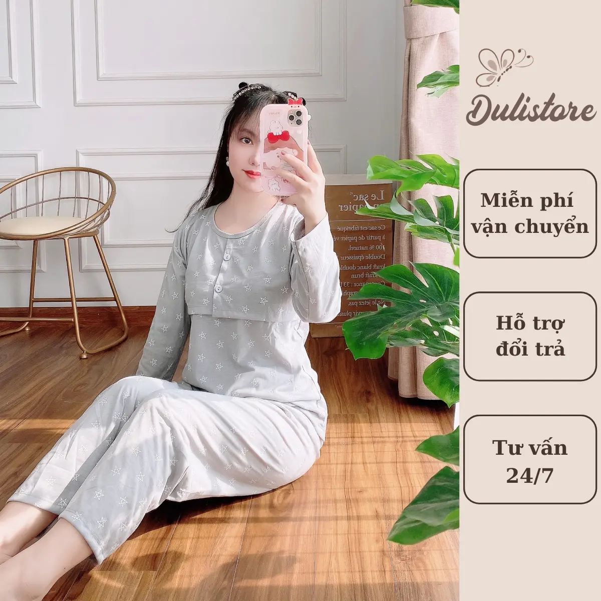 Đồ Bộ Bầu, Sau Sinh Cho Mẹ Mẫu Sao Hàng Loại 1 Đủ Size 40-75kg