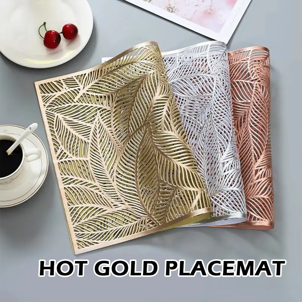 Alas piring makan di meja makan PVC Placemat Alas Meja Makan Tatakan Alas Piring Tahan Panas