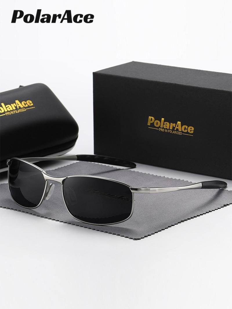 Product Introduction of Polarized Square Frame Sunglasses with Storage Case, 1 Pair Trendy Casual Sunglasses for Everyday Use, Fashion Accessories for Outdoor Activities 11