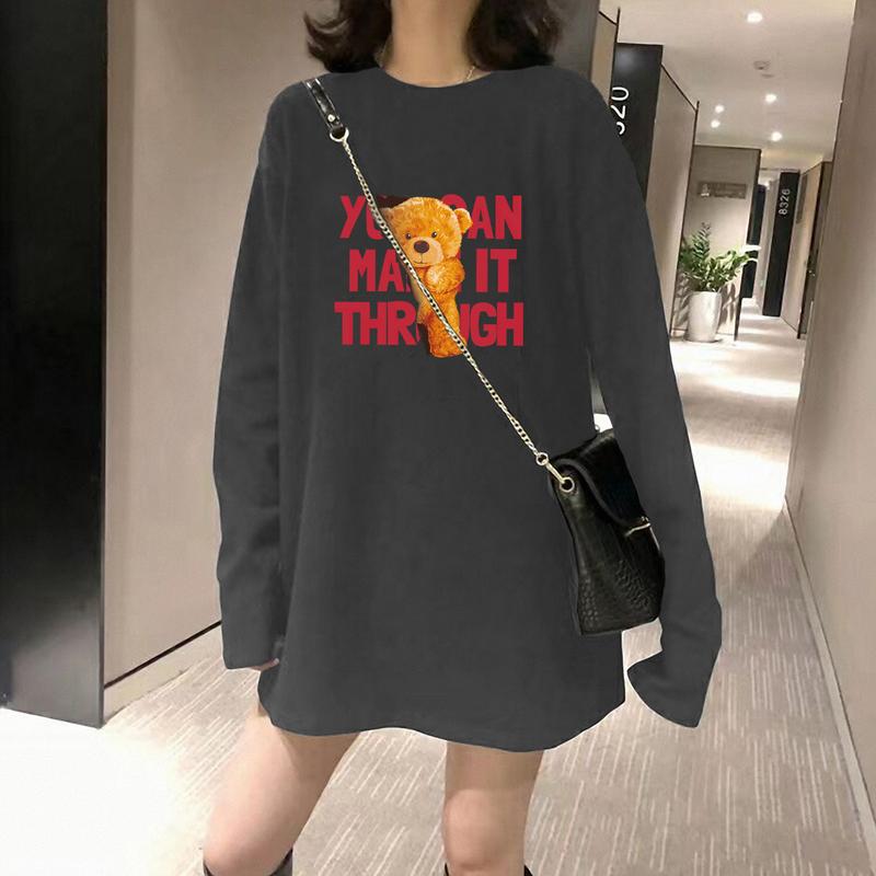 Product Introduction of Maternity Clothes Nursing Clothes Autumn and Winter Long Sleeve Mid-Length Korean Style Loose plus Size Bottoming Shirt Nursing Clothing Outerwear T-shirt Women 3