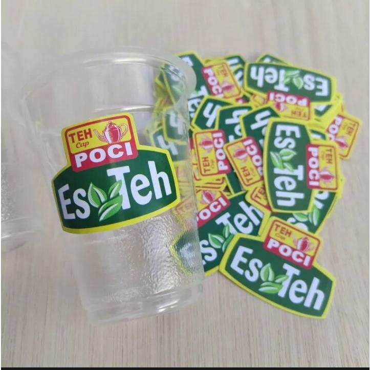 SRTIKER Stickers Teh poci isi 100pcs /500pcs MINUMAN 1