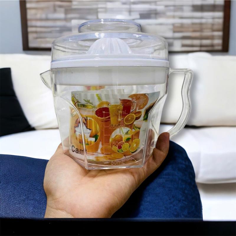 Dụng cụ vắt cam trong suốt chất liệu nhựa Cao Cấp có lưới lọc, nắp đậy kèm ca đong định mức [ HÀNG TỐT ]