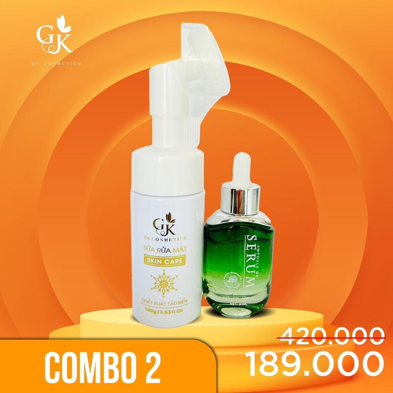 [KÈM QUÀ] BỘ 2 SẢN PHẨM HỖ TRỢ DƯỠNG ẨM VÀ CẢI THIỆN DA MẶT - GIÁNG KIỀU (GỒM: 1 SỮA RỬA MẶT SKIN CARE 100gr + 1 SERUM TINH CHẤT RAU MÁ 30ml)
