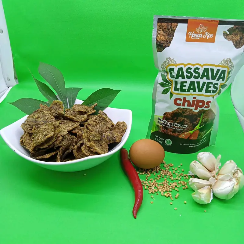 Keripik Daun Singkong Cassava Leaves Chip Alami Rendah lemak 0