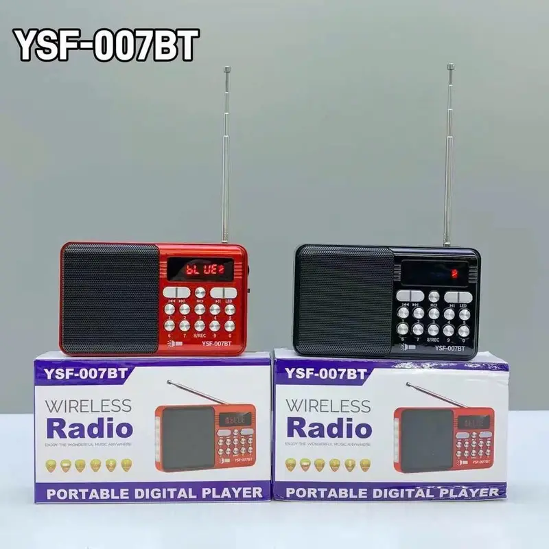 ￼Máy nghe đài FM, Kinh Phật, Nhạc từ thẻ nhớ USB, Có đèn pin YSF-007 Bluetooth có cổng cắm tai nghe 3.5mm 4