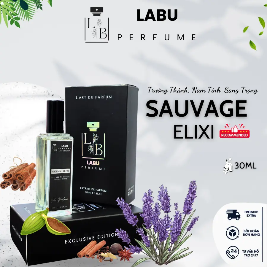Sauvage Elixi Nước Hoa Nam Tính Cay Ấm Trưởng Thành Sang Trọng Cho Nam Giới Dạng Xịt Thơm 30ml