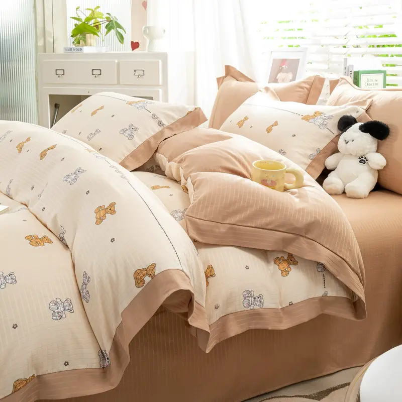 Bộ chăn trần ga gối Cotton Lụa MarkJacob - 26 màu ( có vỏ ôm khoá sườn) 2