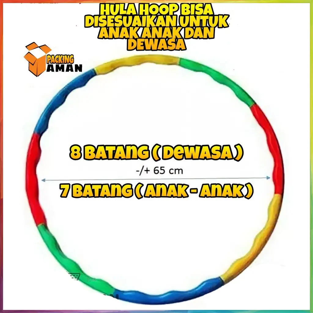 Mainan Hula Hoop 8 Batang Anak-Anak Dan Dewasa Bisa Disesuaikan Fitness Sports