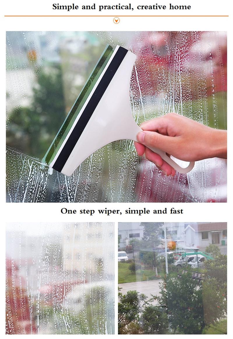 Product Introduction of Household Cleaning Bathroom Mirror Cleaner With Silicone Blade Holder Hook Car Glass Shower Squeegee Window Glass Wiper Scraper 31